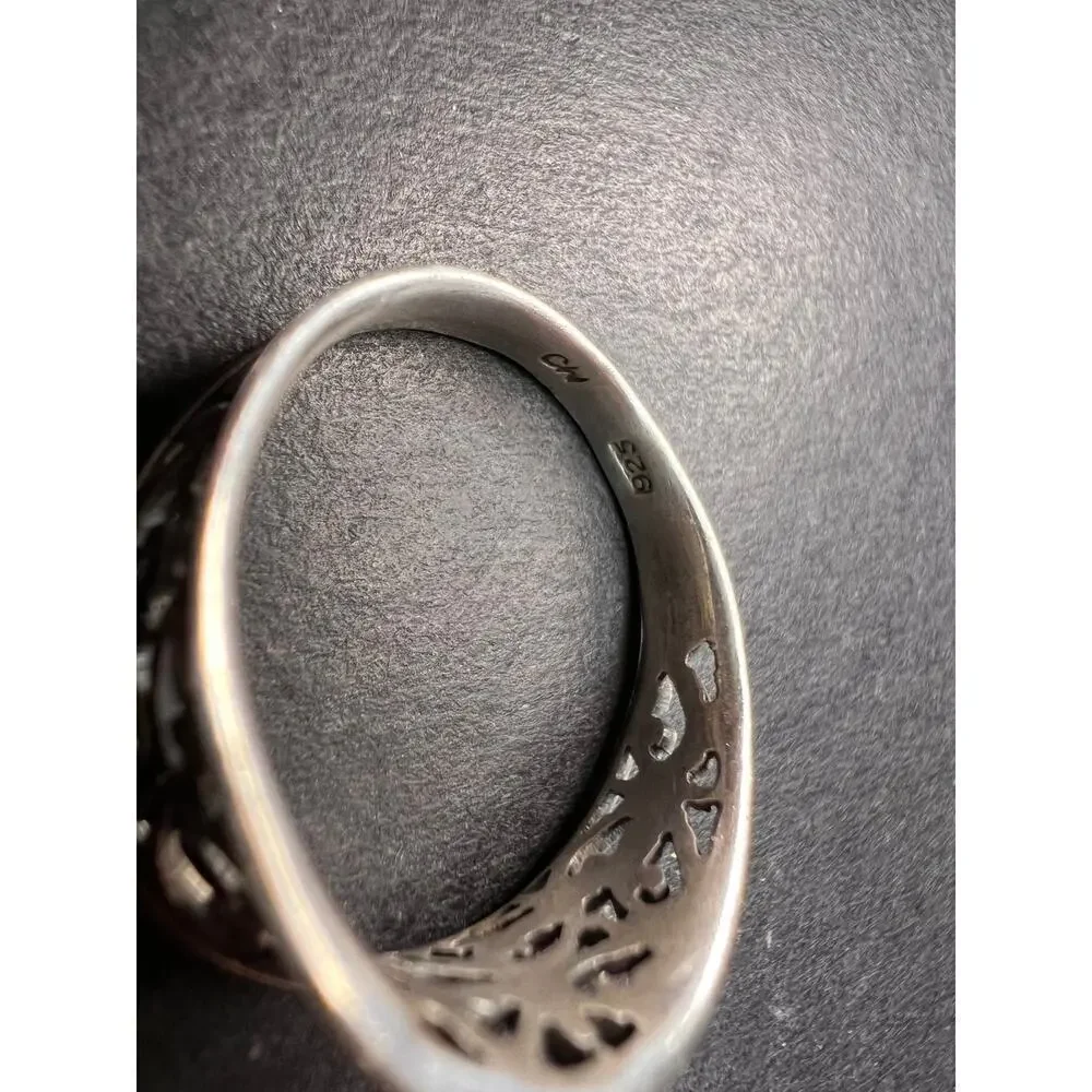 Vintage Sterling Silver Scrolling Delicate Design Ring Size 8
